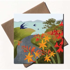 Wildflowers-and-swallows-greetings-card-Rachel-Hudson