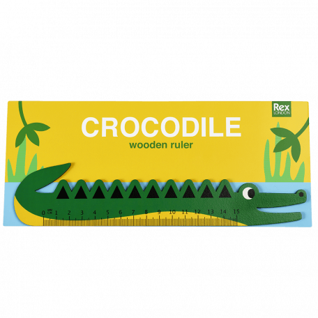 Crocodile wooden ruler REX London