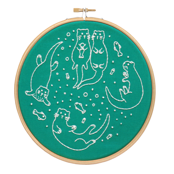 Awesome Otters Embroidery Kit cutout resized