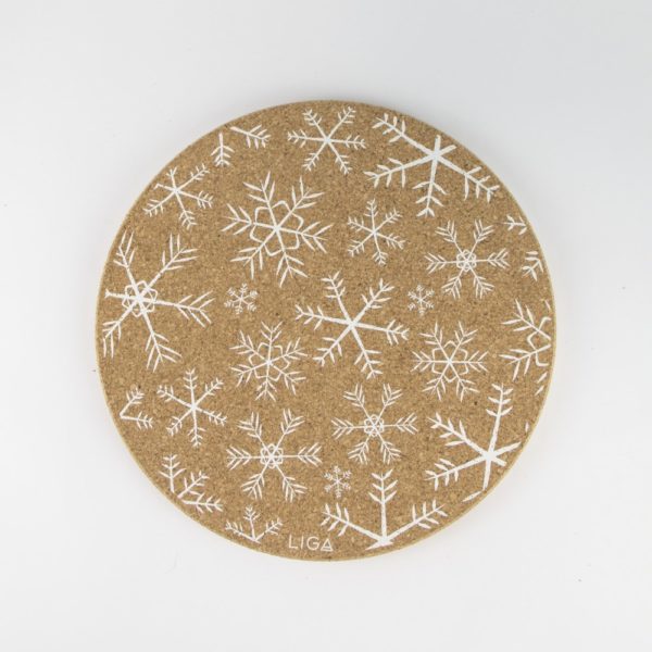 LIGA Snowflake cork placemat and coaster