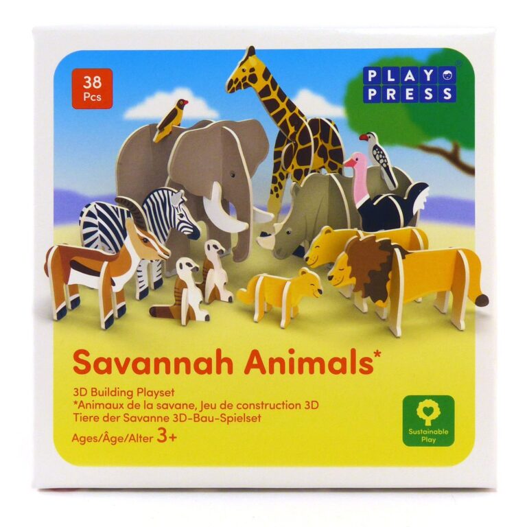 Play Press Savannah Animals - 3D Building Set Box front