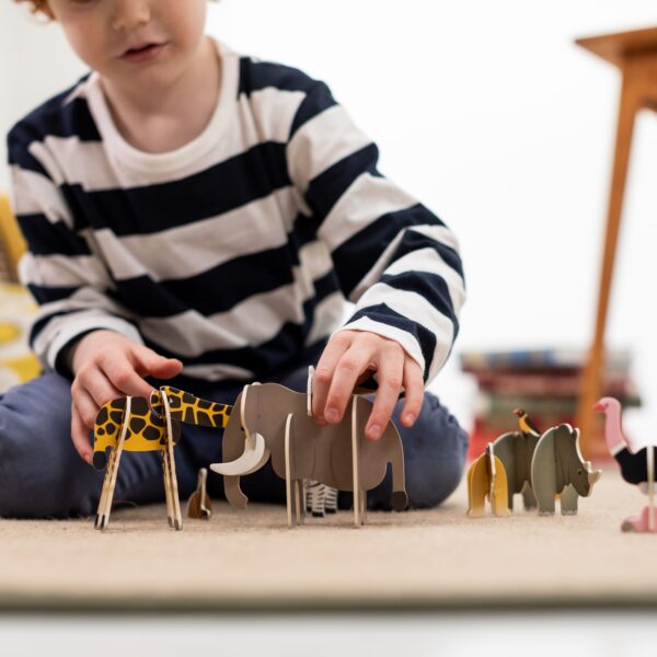 Play Press Savannah Animals - 3D Building Set Box in play