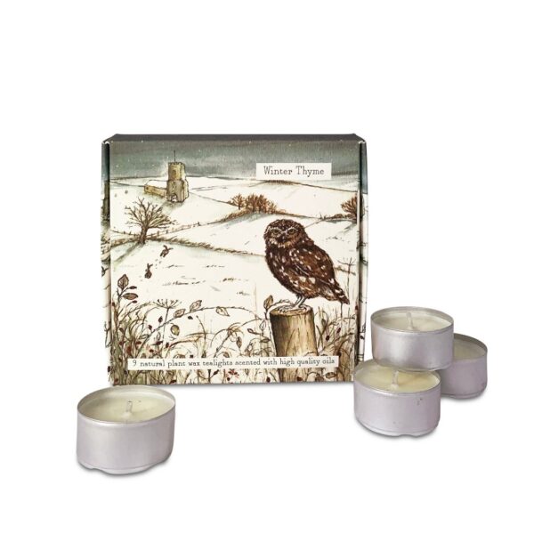 Winter thyme - little owl tealights - Heaven Scent - PTES Shop