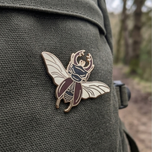 PTES Stag Beetle Pin Badge