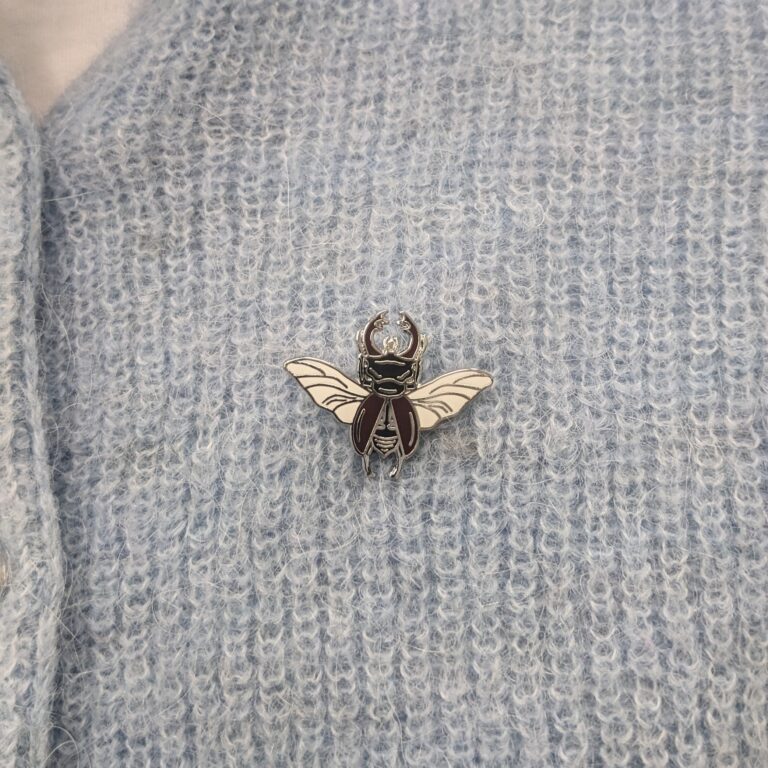 stag beetle pin badge - People's Trust for Endangered Species