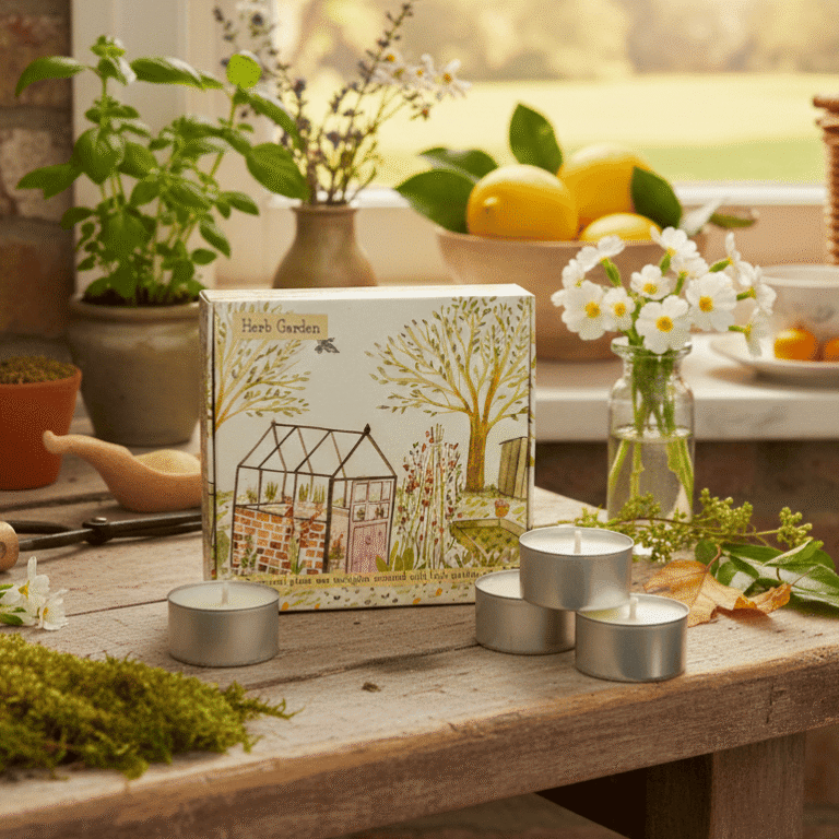 Heaven Scent Herb Garden tealights- lifestyle