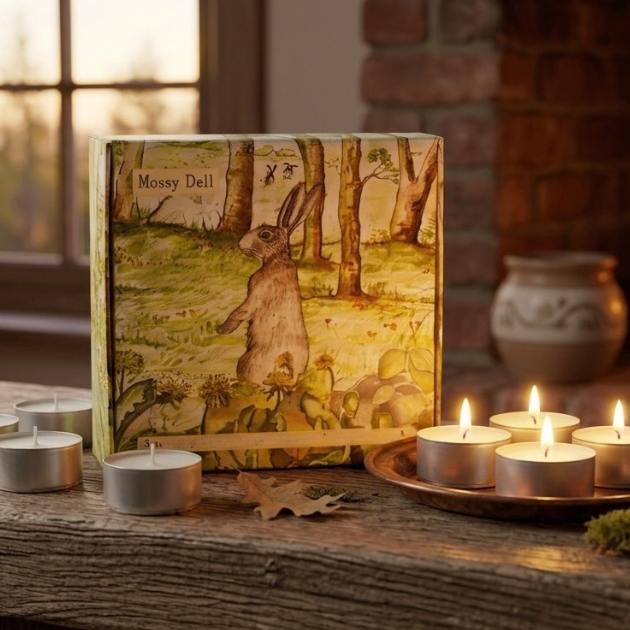 Box of 9 Tealights - Mossy Dell